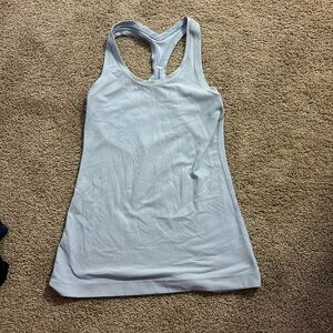 Lululemon light blue/purple size 4 cool racetrack tank top